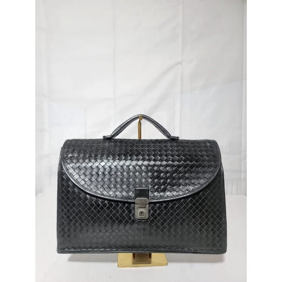 Authentic Bottega Veneta Envelope Briefcase Intrecciato Nappa BLACK - Picture 9 of 15